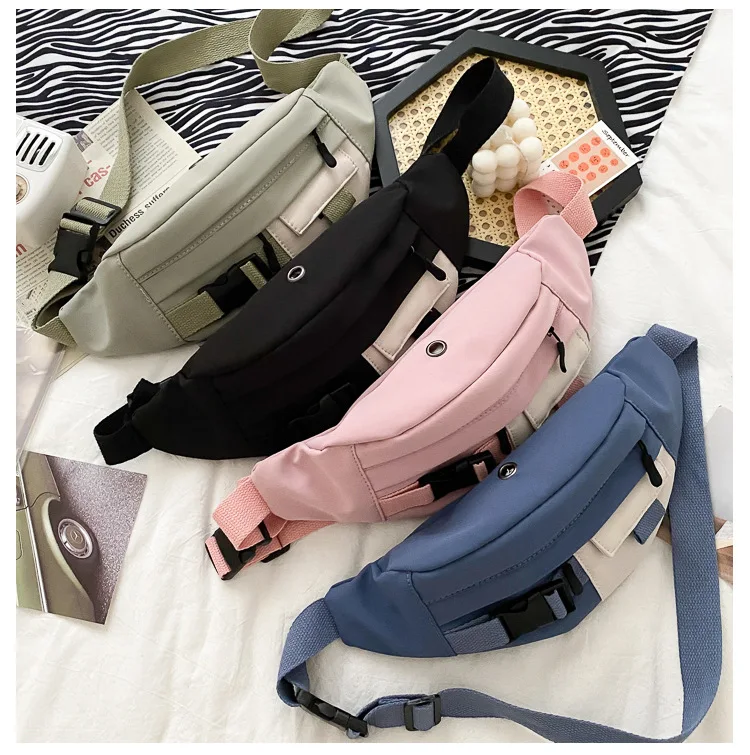 

Free Shipping Classic Unisex Oxford Cloth Outdoors Exercise Hand Phone Bags Fashion All-match Chest Bag, Black, pink, blue, green