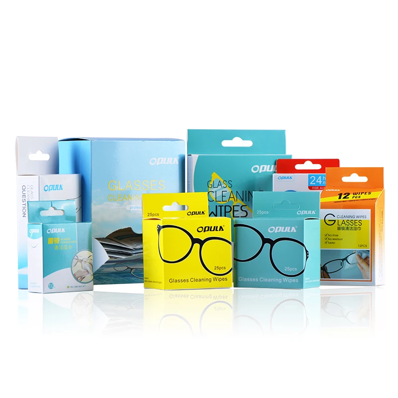 Opula Individually Wrapped Optical Lens Eyeglasses Cleaning Wet Wipes