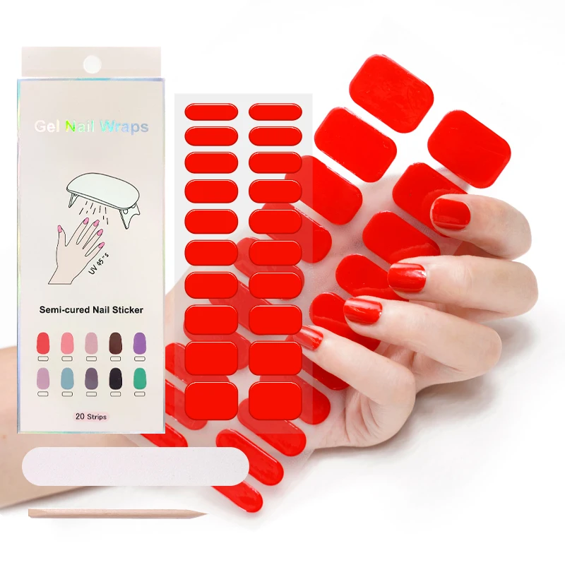 

Gel Nail Strips Cheap Price Gel Nail With The Uv Semi-cured Gel Nail Sticker, Customers' requirements
