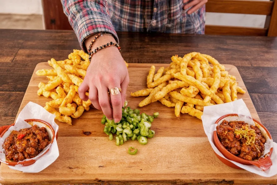 Person comparing different chili menu options with price tags while considering portion sizes and value