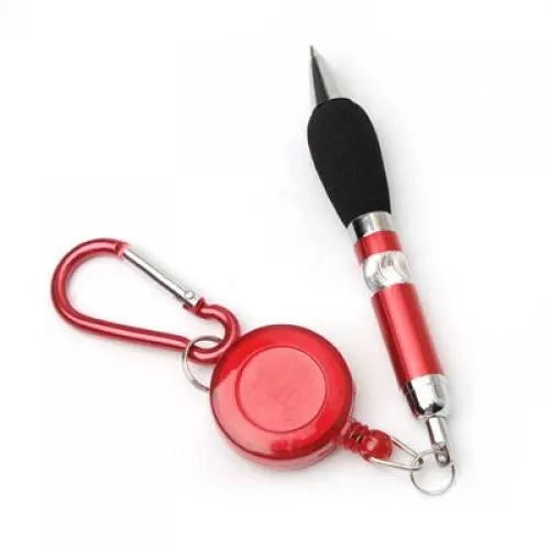 

Portable carry Red Retractable Badge Reel Ballpoint Pens Belt Clip & Carabiner Blue refill Stationery Ballpen Party favor, Red, green, blue, purple, black, silver