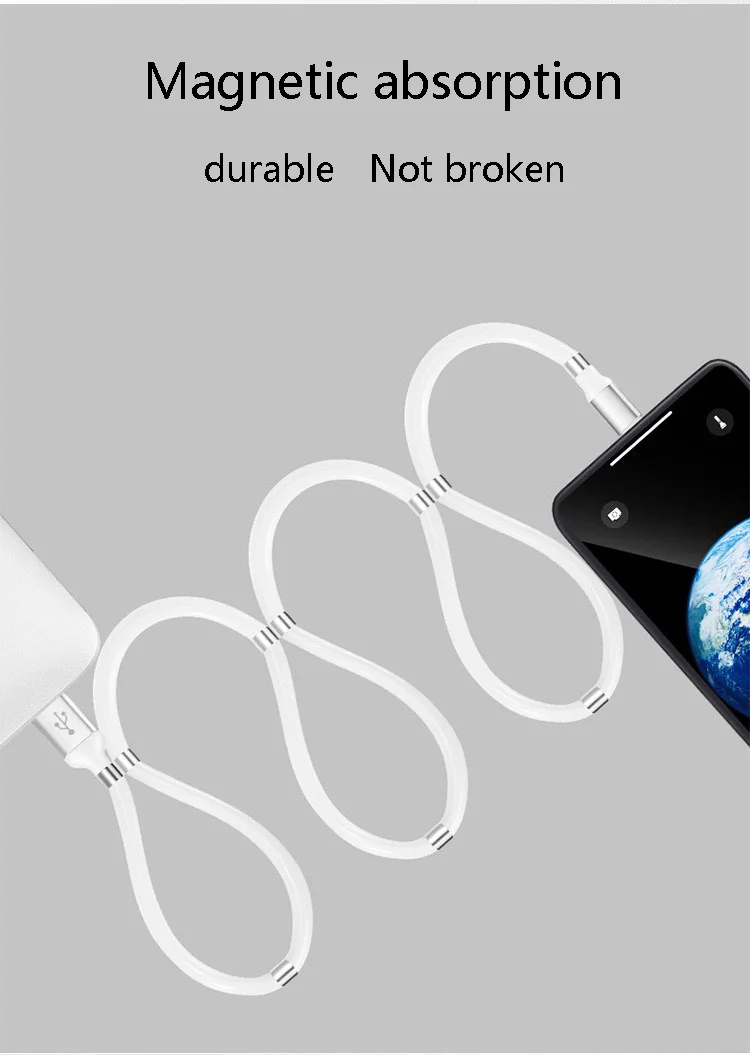 Hot sale Supercalla portable 2.4A fast charging micro magnetic usb data charging cable - ANKUX.COM