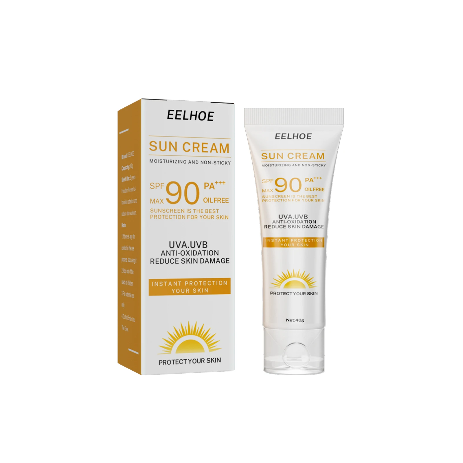 

OEM SPF90 Pa+++ Uv Sunblock Sunscreen Cream Oil Free Sun Protection Coverage Moisturizer Organic Sunscreen Cream for All Skin