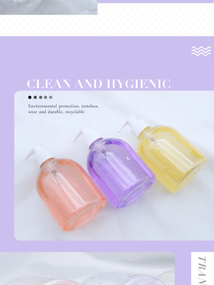 500ml Plastic clear sanitizer bottle