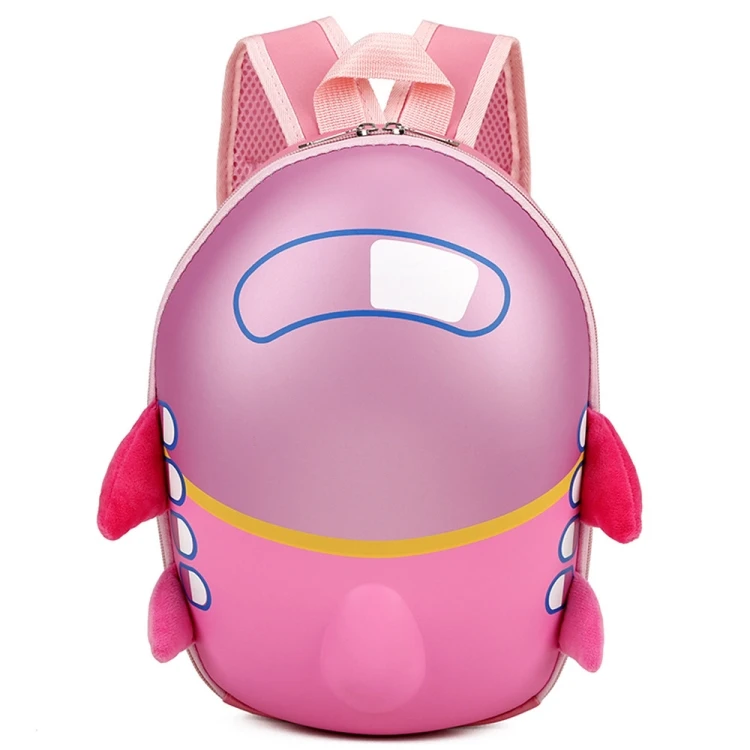 

Hot Selling Kids Kindergarten Schoolbag Small Plane Backpack Waterproof Breathable Eggshell Backpack