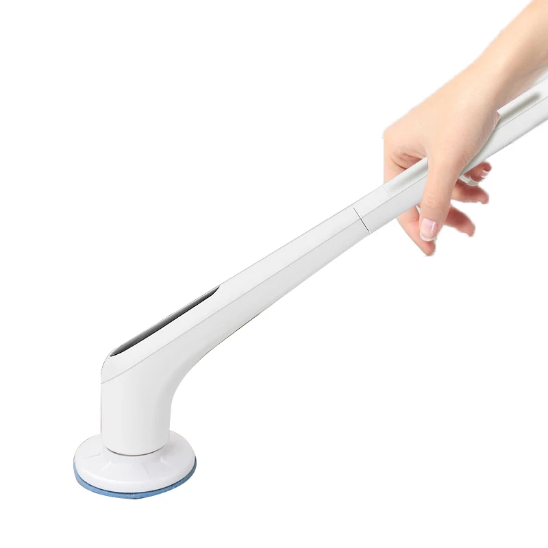 

OEM Customizable Handheld Cordless Power Brush, Rechargeable Electric Spin Scrubber For Bathroom Kitchen Floor Glass Cleaning, White