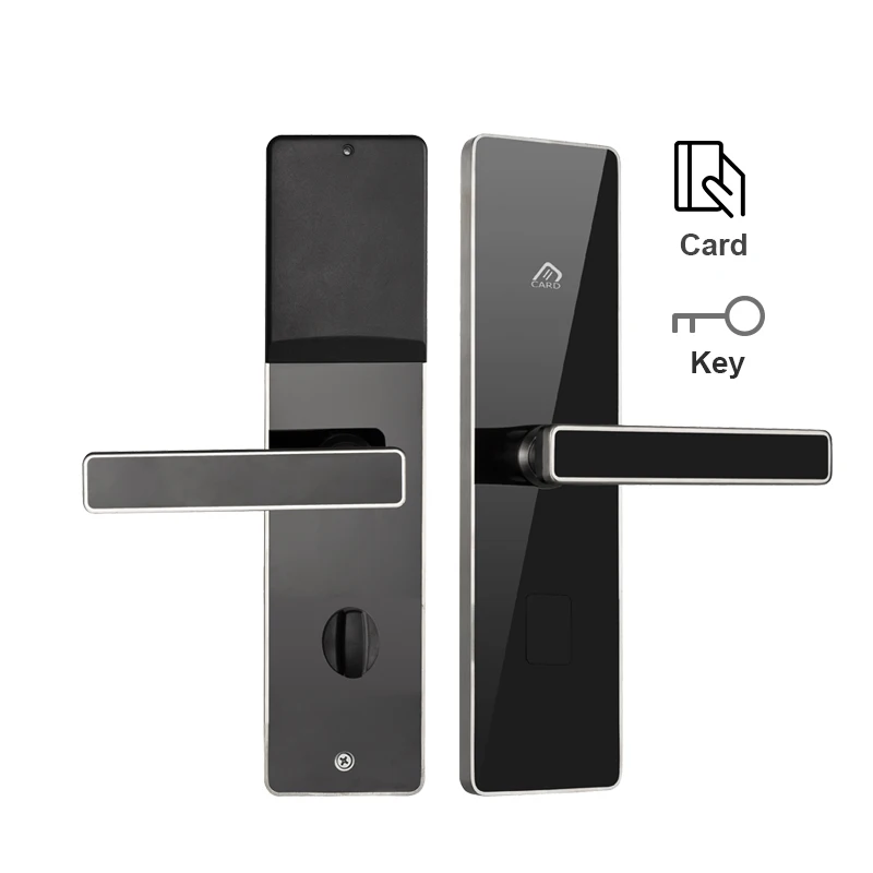 

Electronic RFID Smart Card Hotel Room Door Lock Handle Keyless Smart Hotel Lock with Management Software System