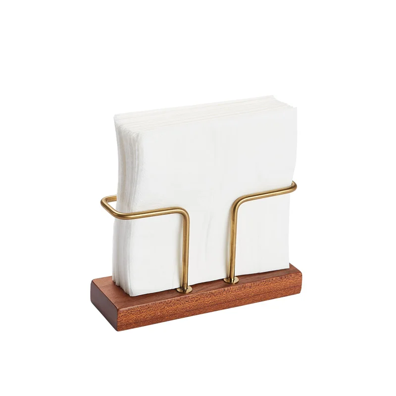 

Solid Wood Modern Napkin Steel Golden Holder Stainless Steel Napkin Holder For Wholesale