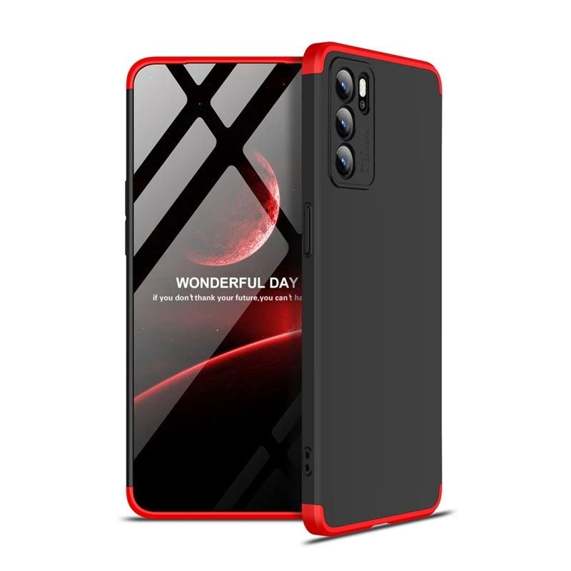 

GKK 3 in 1 PC Phone Case 360 Degree Shockproof Back Cover Cases For OPPO Reno 6 Pro Plus 13 Pro Max POCO F3
