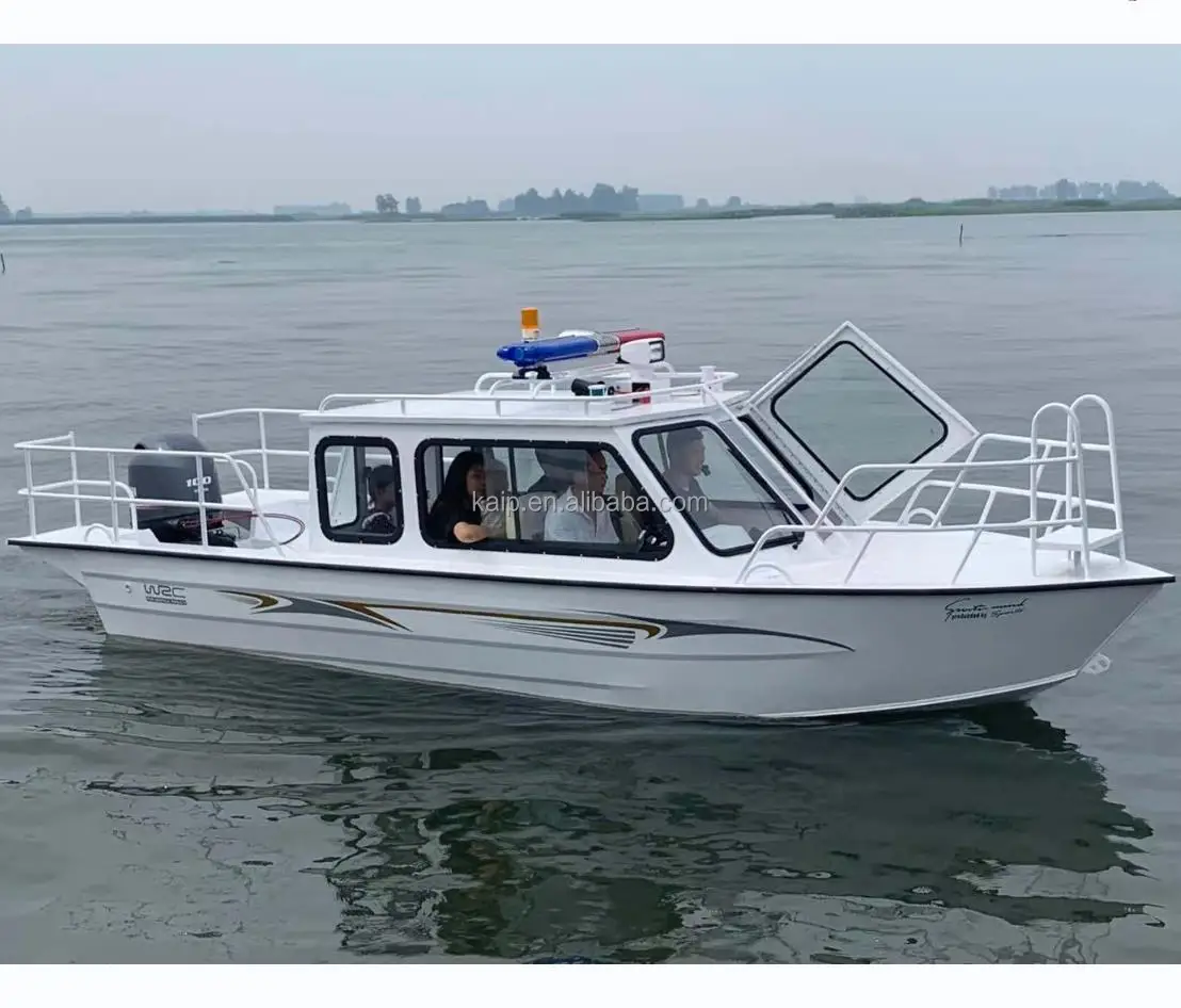 

Custom center cabin aluminium fishing boat with cabin best price factory, Silver or customized color