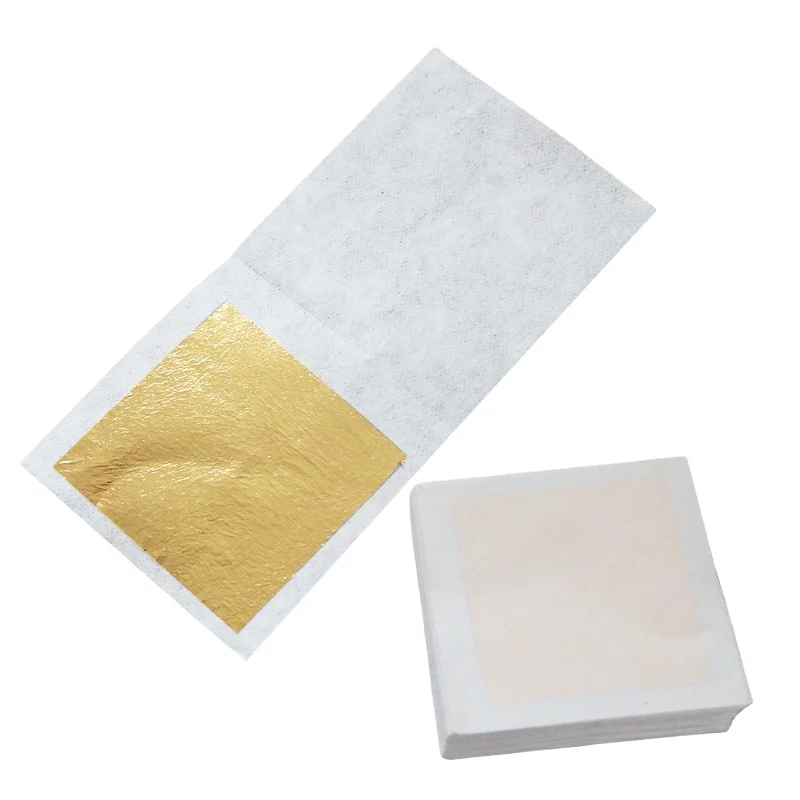 

2.5X2.5 cm Hot Sale Gold Facial Care Golden Skin Care 99% 24K Delicate and Glossy for Skin 24K Gold Leaf Sheet Gold Paper