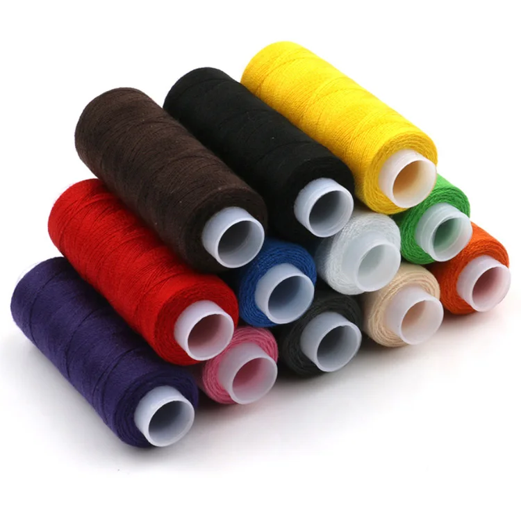 

yiwu wintop bulk stock household mini spool colorful polyester sewing thread for clothes, Red, pink, green, yellow, blue, purple, white, black, brown, coffee