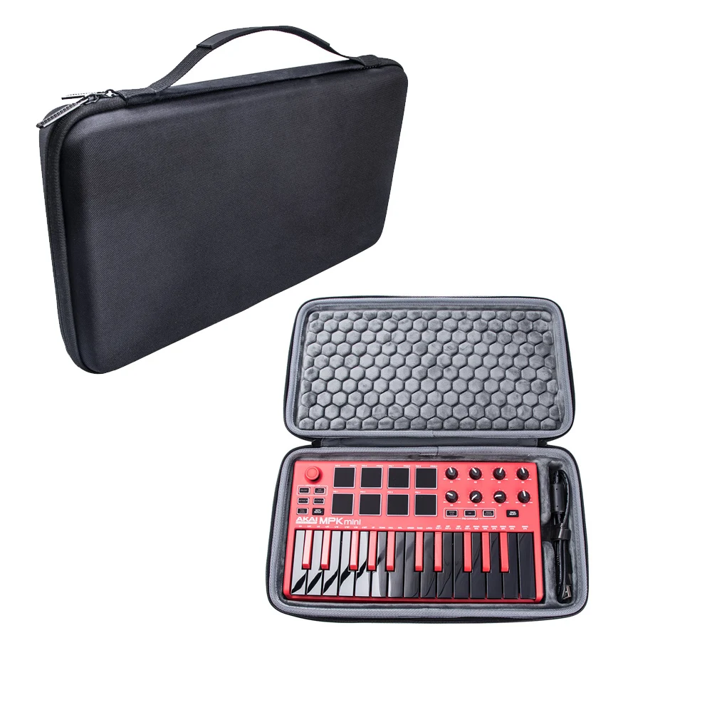 

Fumao Travel Hard Carrying Case for Akai Professional MPK Mini MKII & USB MIDI Drum Pad & Keyboard Controller, Black or custom