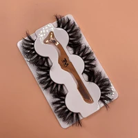 

Custom eyelash packaging box waterproof silk 25mm false eyelashes vendor invisible clear band 3d mink lashes