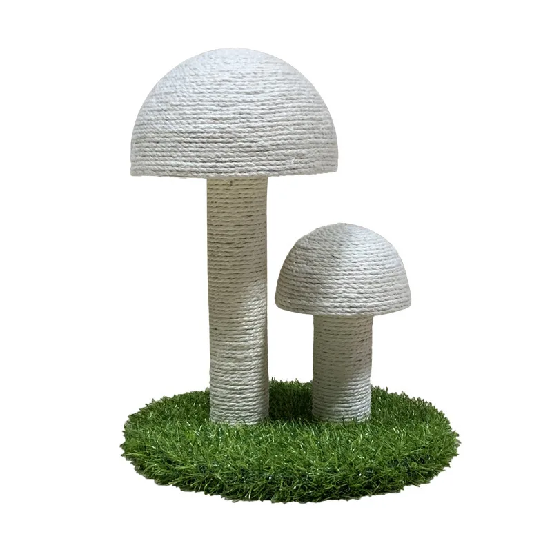 

HY-Wholesale New Cat Toy Durable Natural Cat Toys Eco-friendly Climbing frame Cat Toys Mushroom Shape, As pictures
