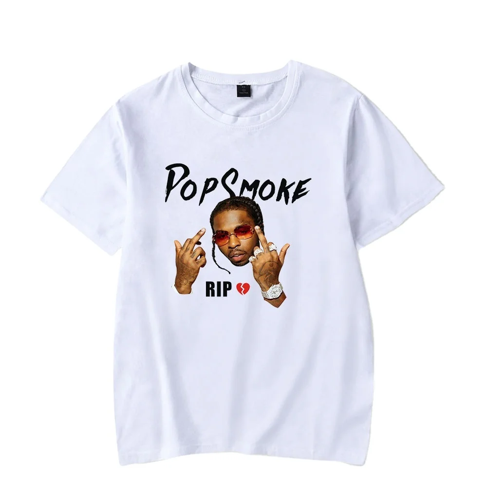 

Hot Selling Hip Hop Tshirt Pop Smoke 100% Cotton Men T Shirt Graphic Oversized T-Shirts On Sale, Shown
