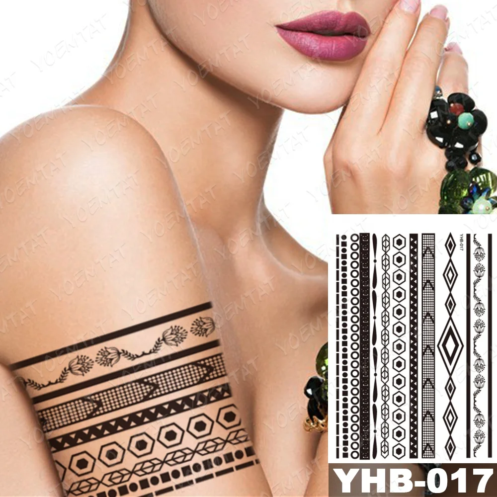 

Custom Fashion Tatoo Stickers Women Henna Tattoo Sticker Waterproof, Cmyk