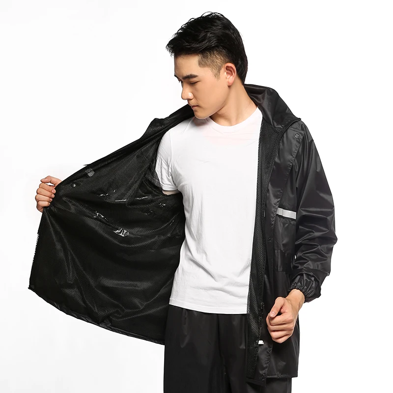 

Factory Direct Supply Unisex Motorcycle Raincoat Adults Raincoats, Black