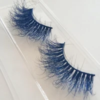 

Eyelash Vendor 3D Handmade Colorful Lashes 100% Real Mink Fur Eyelashes Private Label Mink Strip Eyelashes