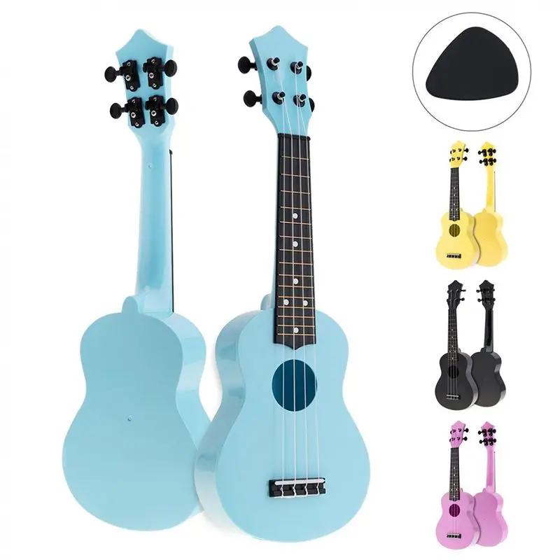 

Hot Sale 21inch Hawaii Ukulele Guitar With pick Bsci Acoustic Practice Kids Toy Guitar Toys, White,black,pink,gray,blue