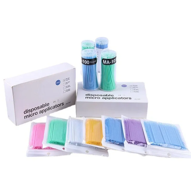 Quality Lint-Free Disposable Microfiber Cotton Bud Plastic Makeup Applicator Dental Eyelash Mini Brush