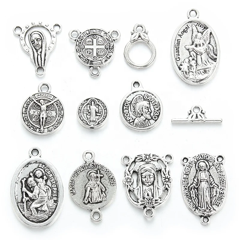 

Fine Virgin Mary triangle Connector Charms 22*14mm Children's Day craft alloy Jewelry earring bracelet necklace anklet, Rhodium