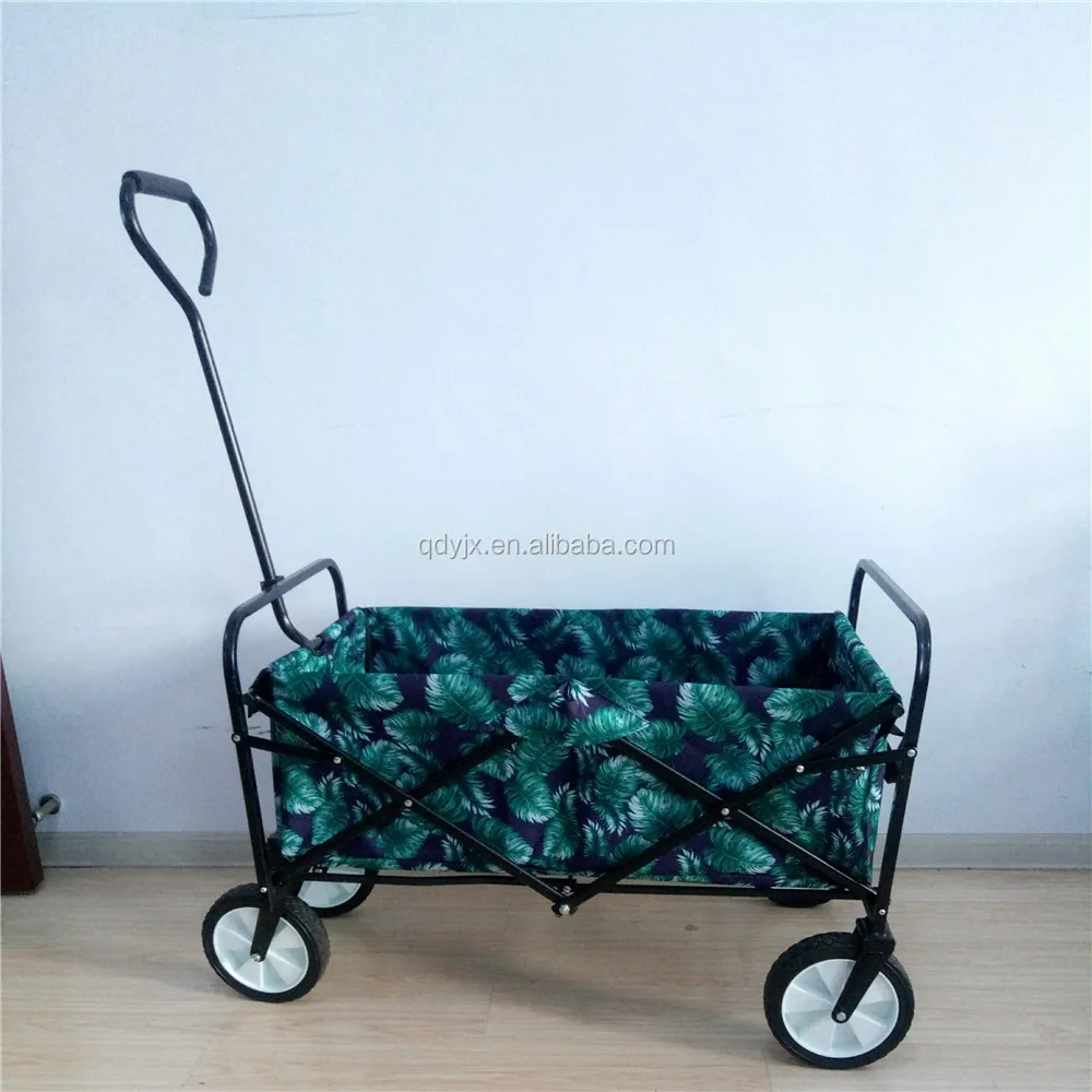 LQQFF Laundry Basket Trolley Heavy Garden cart Folding Outdoor Trolley Color : Blue 