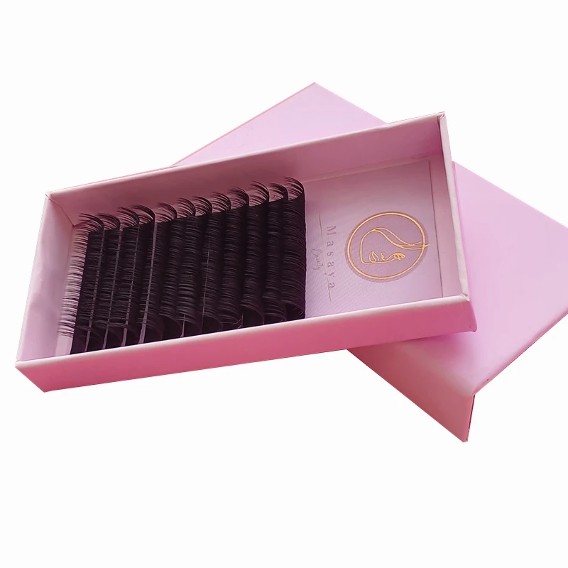 

Fast Delivery Premium Easy Blooming Russian Volume Lashes Private Label C D Curl Soft Wholesale Volume Eyelash Extensions