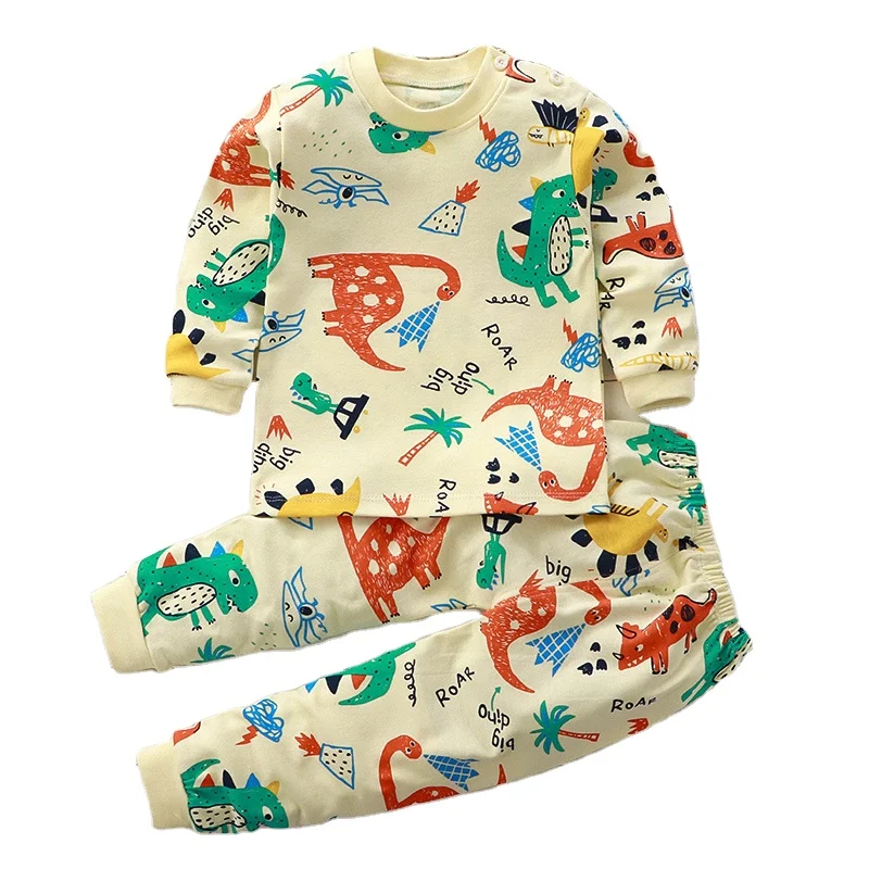 

Children's underwear set Baby's long-sleeved trousers pajamas Fall winter clothes for boys and girls, As picture