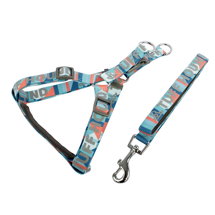 

Eco-friendly Shiny Polyester Custom Printed No Pull Dog Harness Vest For Pets