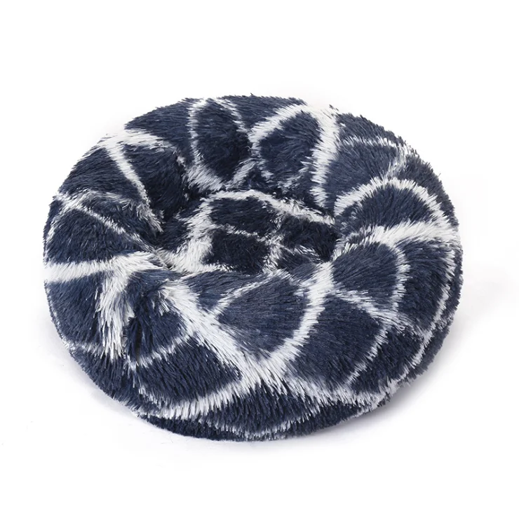 

pretty Super Soft Dog Bed Round Washable Long Plush Dog Kennel Cat House Velvet Mats Sofa For Dog Portable Pet Bed, Customized color