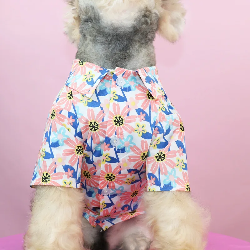 

Hot summer thin cat clothes pet breathable dog shirt