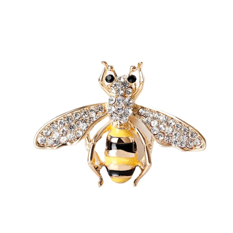 

Insect Bees Rhinestones Women Brooches Drop Oil Fashion Jewelry for Women Girls Brooch Pins Jewelry