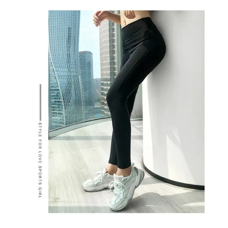 

2021 Women's Sweatpants Mujer Fitness Yoga Pants Naked Ladies Wide Cell Phone Pocket Yoga Tight Pants Sports Broek Tayt, All color is okay