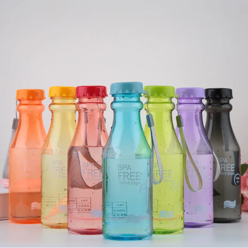 

Feiyou colorful custom 550ml clear leakproof juice bottle cheap sports bpa free plastic drinking water bottle with string, Customized color