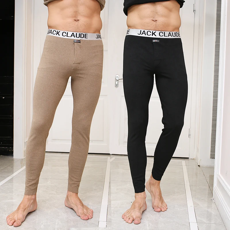 
Ultra Warm Thermal Legging Double Sides Fleece Wide Elastic Band Mens Winter Long John Pant 