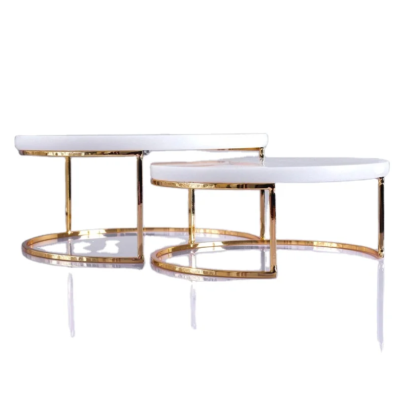 

Custom design marble top cake stand