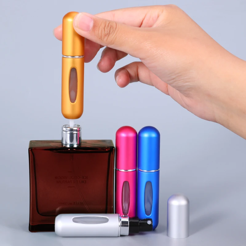 

Wholesale Bottom-Filled Round Head Aluminum Bullet Head Perfume Bottle For 5ML