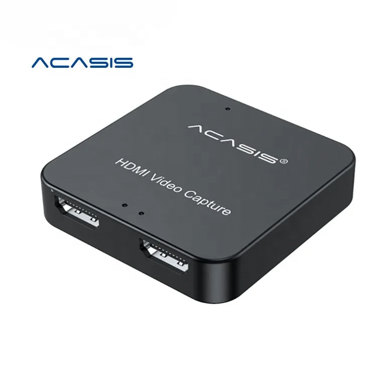 

Acasis 4K Type C to HD-compatible Video Capture Card 1080p Capture Card Recorder Box Device for Live Streaming, Black