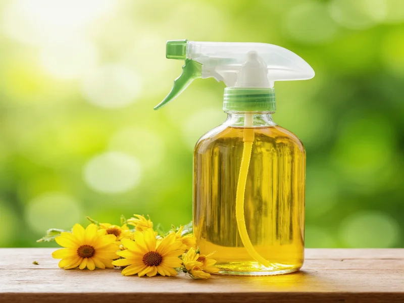 Citronella and soybean oil in glass spray bottle