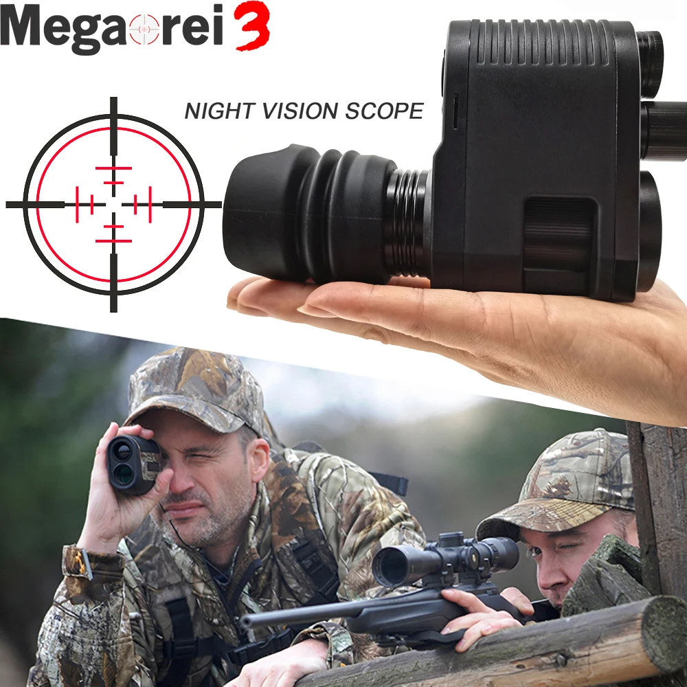 

Megaorei 3 Night Vision Rifle Scope 720p Video Recording Hunting Optics Sight Camcorder NV007 with Built-in 850nm Lasei IR