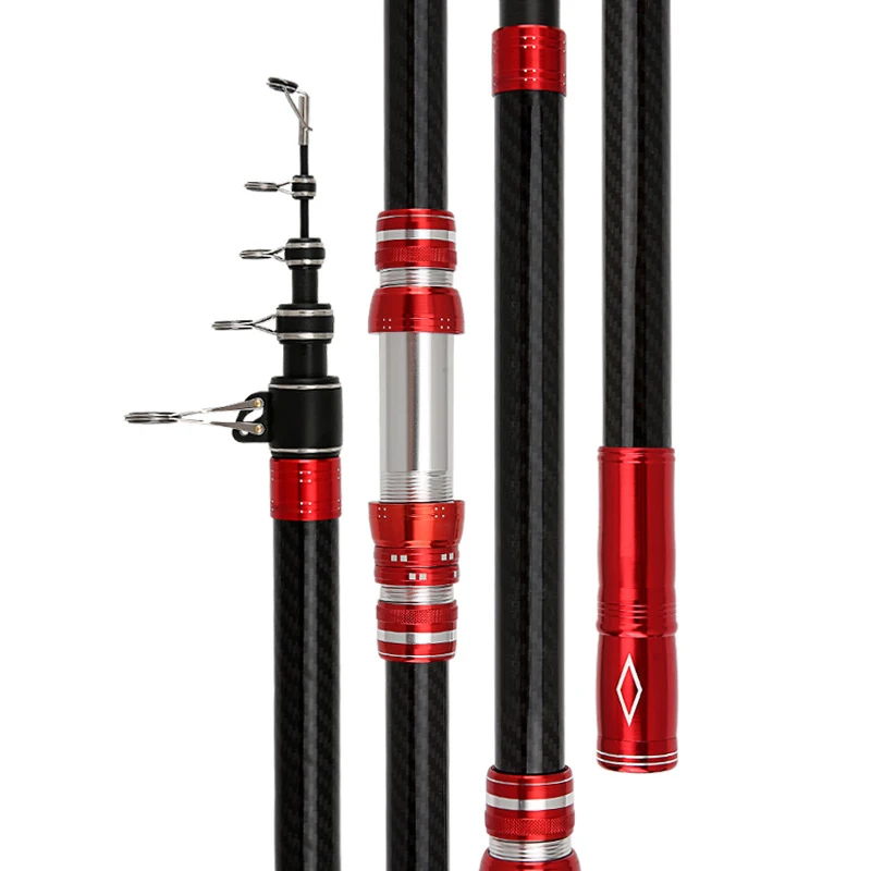 

China Made 3M 4 Sectioned Distance Throwing Metal Telescopic Spinning Fishing Rod