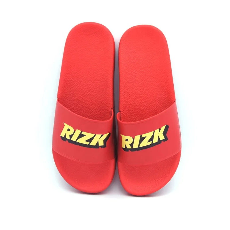 
Joyfulway New Model Pu Women Slippers Shoes Comfortable Unisex Embossed or printing Custom Logo Slide Sandals 