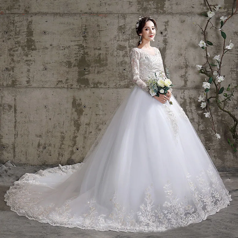 

Wholesale Cheap price Women Empire Lace Lady Off Shoulder Strapless Girl Wed Wedding Dress Bridal Gown, Picture