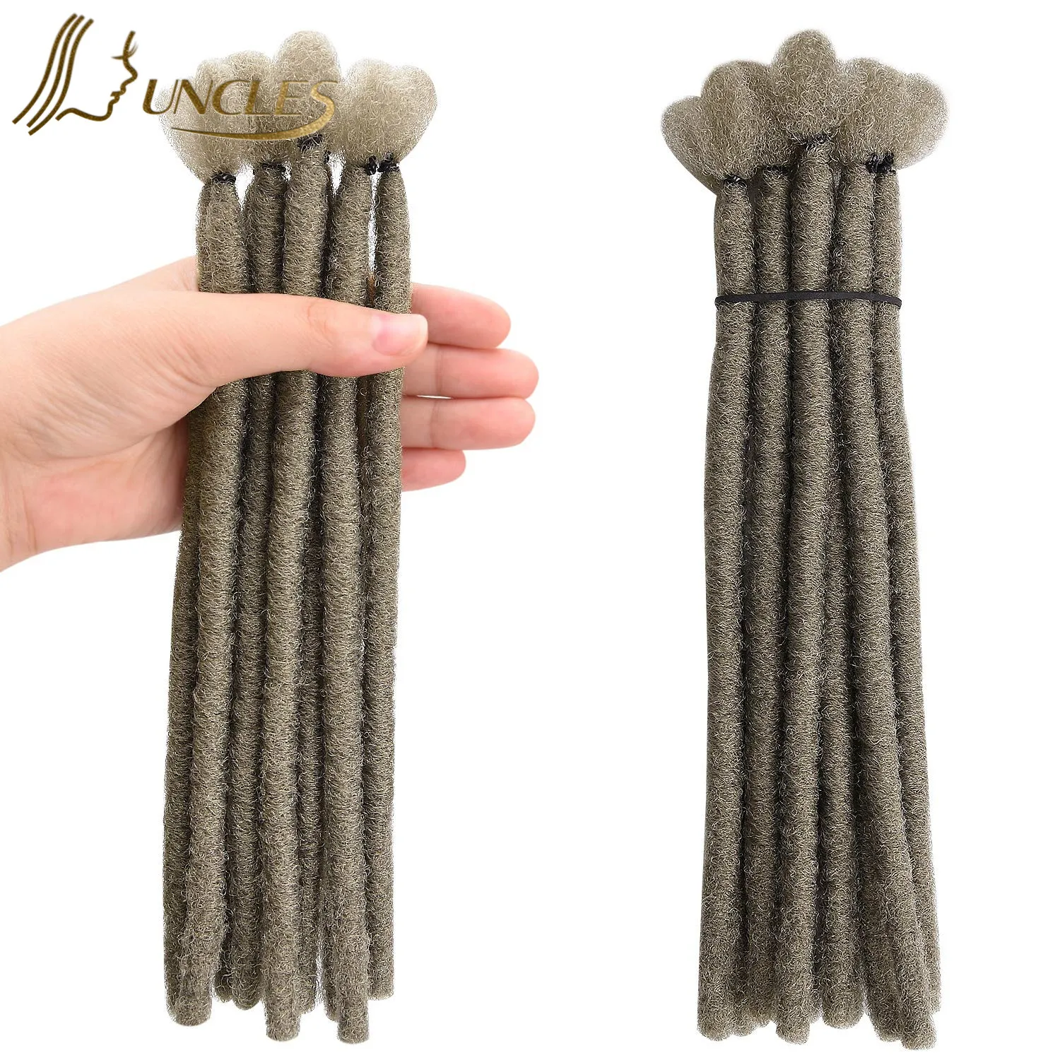 

100% Human Hair Dreadlocks Extension For Men/Women 8 inch 20 Locs/pack Handmade Locs Black Short Hip-hop Locs Braiding Hair