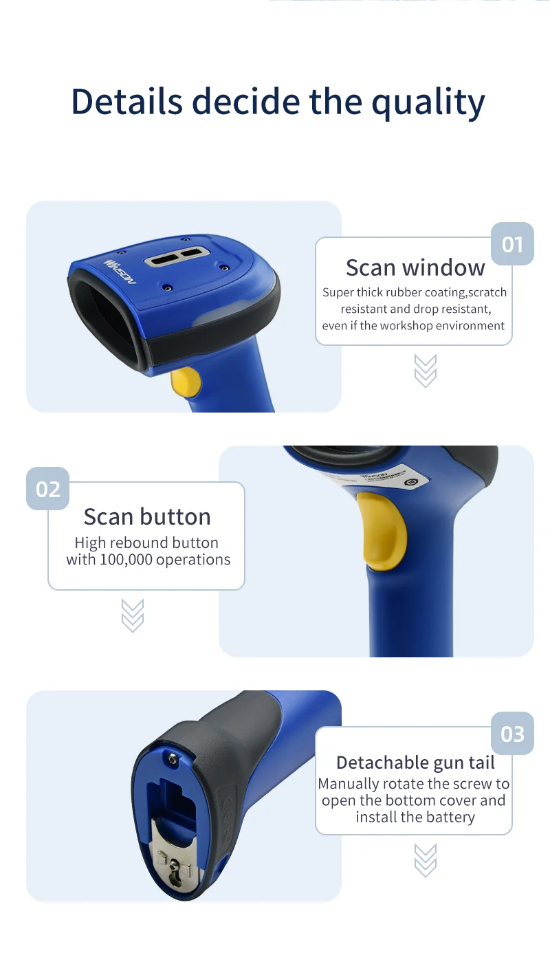 Winson ST10-39HD Rugged 1D/2D Barcode Reader Industrial Scanner for Forklift Applications