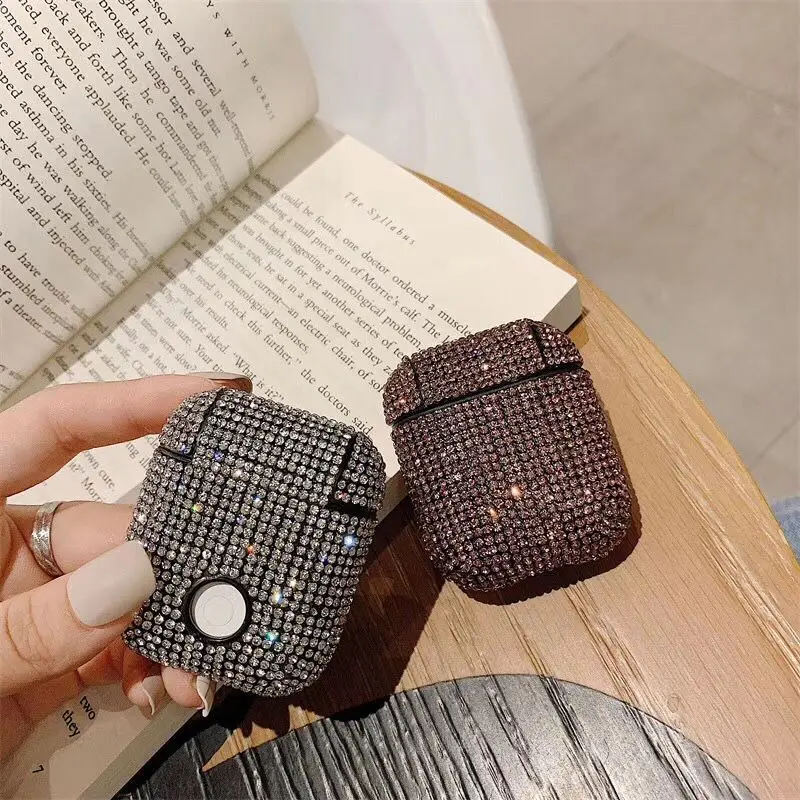 

Free Sample New Hot Fashion Bling Case Cover for Airpods1/2 /pro Luxury Rhinestone Flash Drilling Protect bag for i12 Earphone, As pictures (also can as costom)