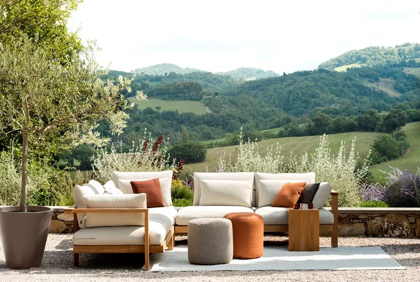 Luxury Outdoor Patio Furniture Teak Wood Furniture Outdoor Garden Patio Sofa Set Buy Outdoor Sofa Sofa Teak Outdoor Sofa Product On Alibaba Com