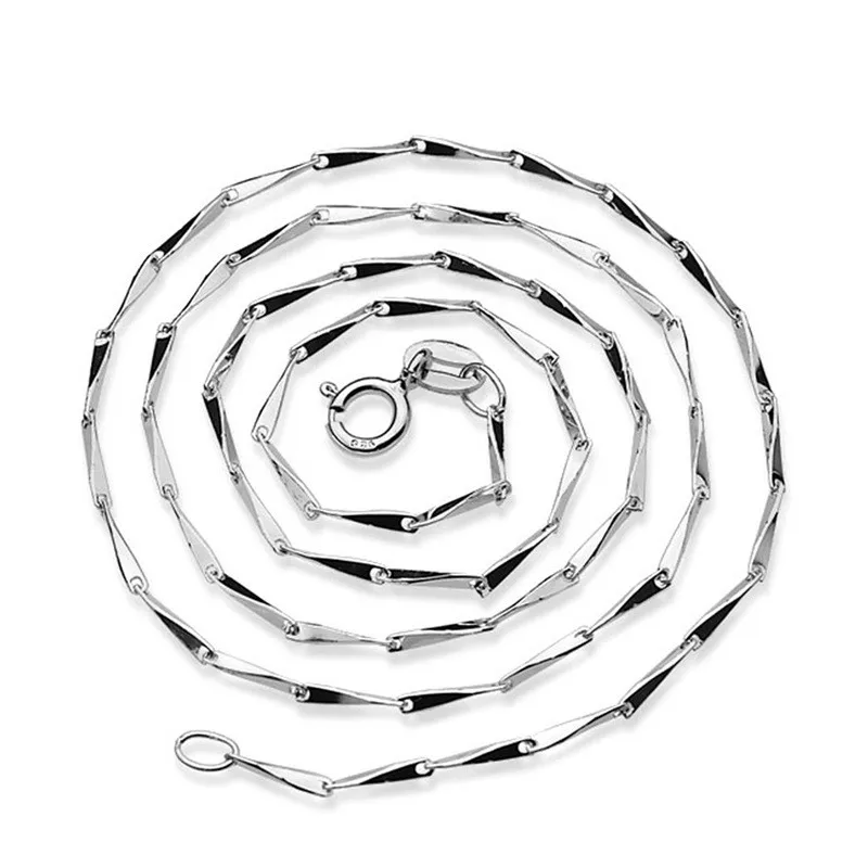 

Pure silver melon seeds necklace chain 925 sterling for girls