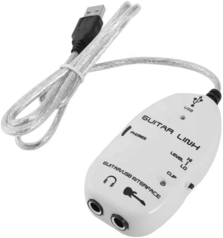 

USB Guitar cable, Guitar to USB Interface cable PC Audio Recording Adapter Cable Connector Cord